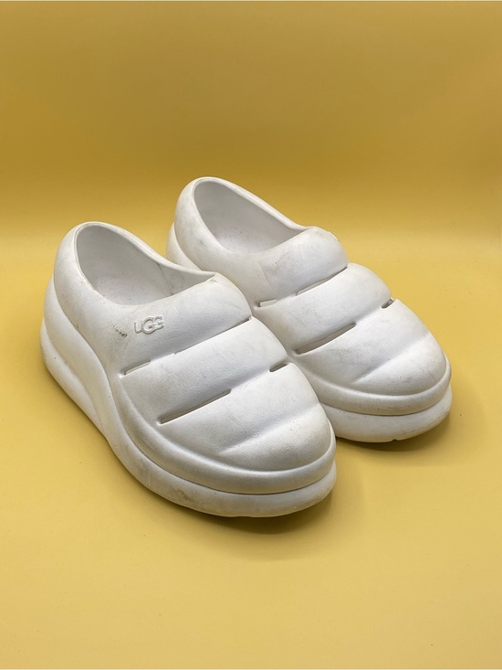 UGG Shoes - UGG White Quilted Slip-On Platform Clogs